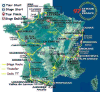 Karte der Tour de France 2000